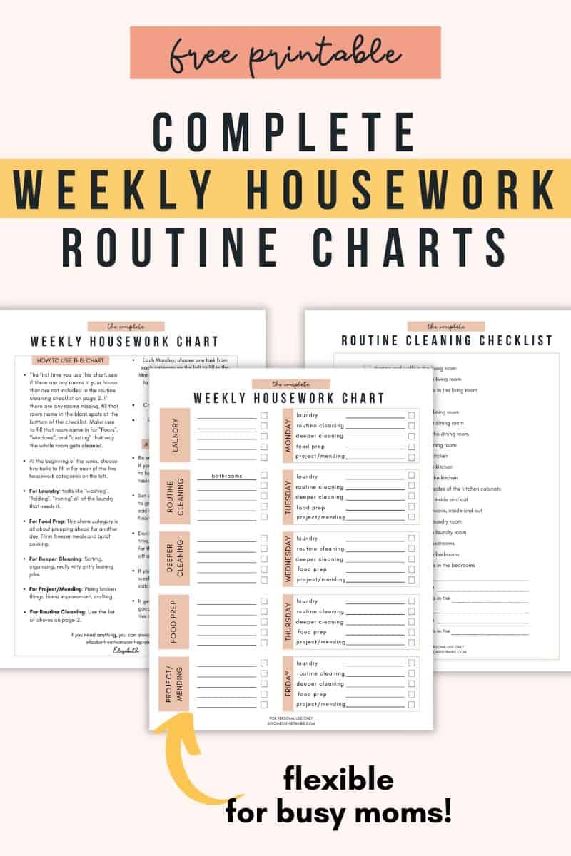 Family Chore Chart Free Printable