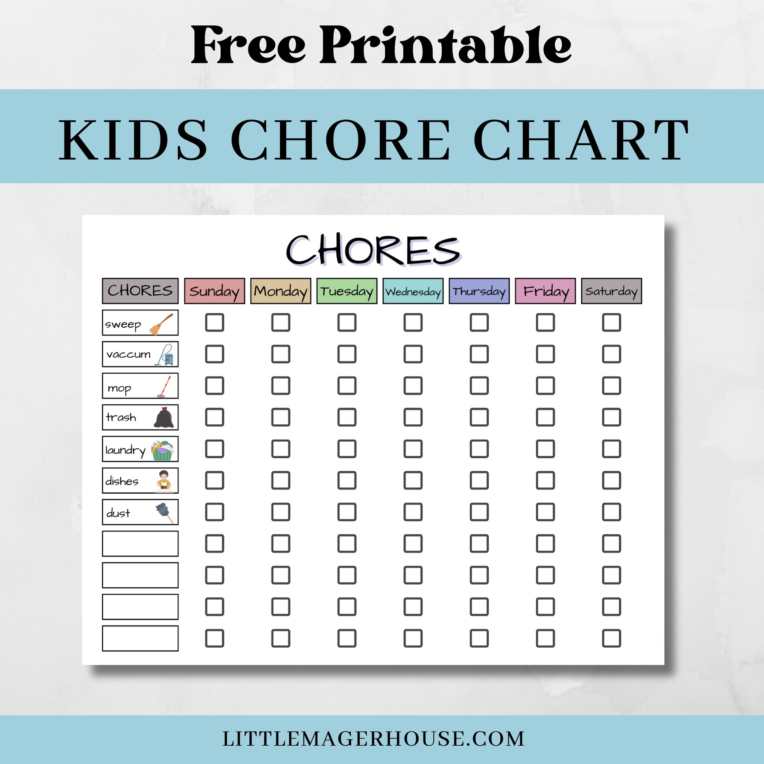 Free Chore Charts Printable