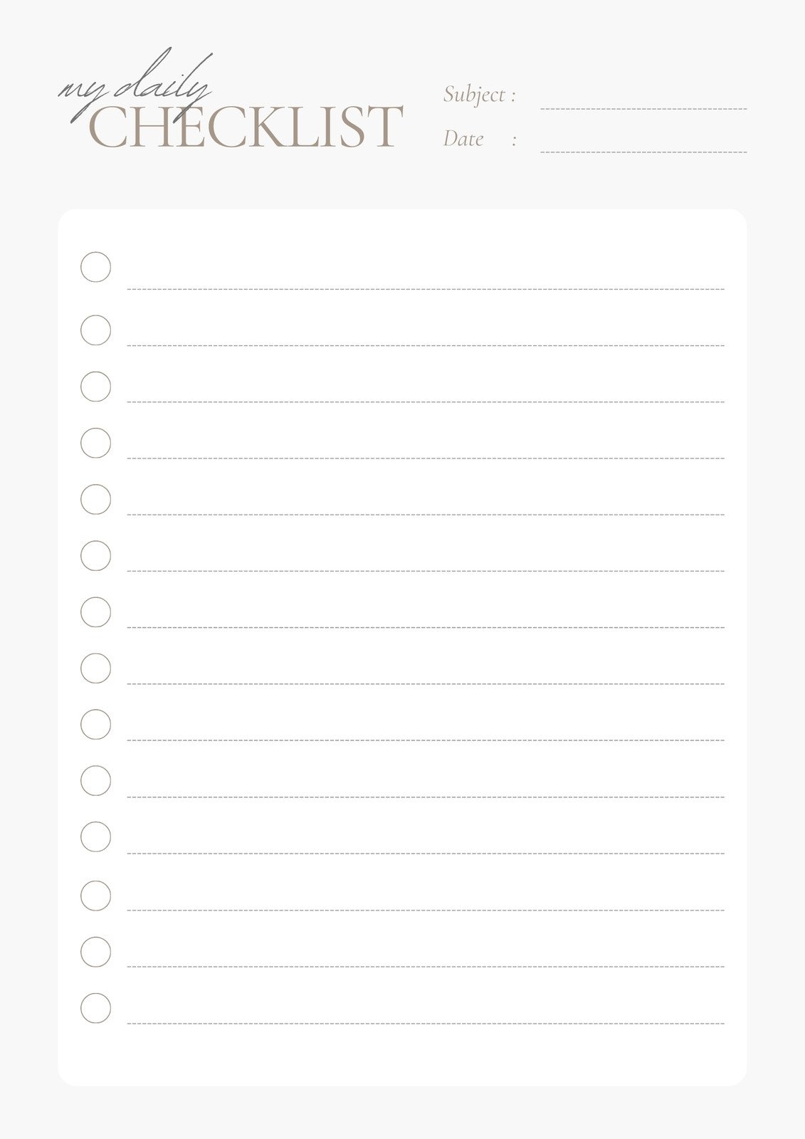 Free Blank Routine Chart Printable
