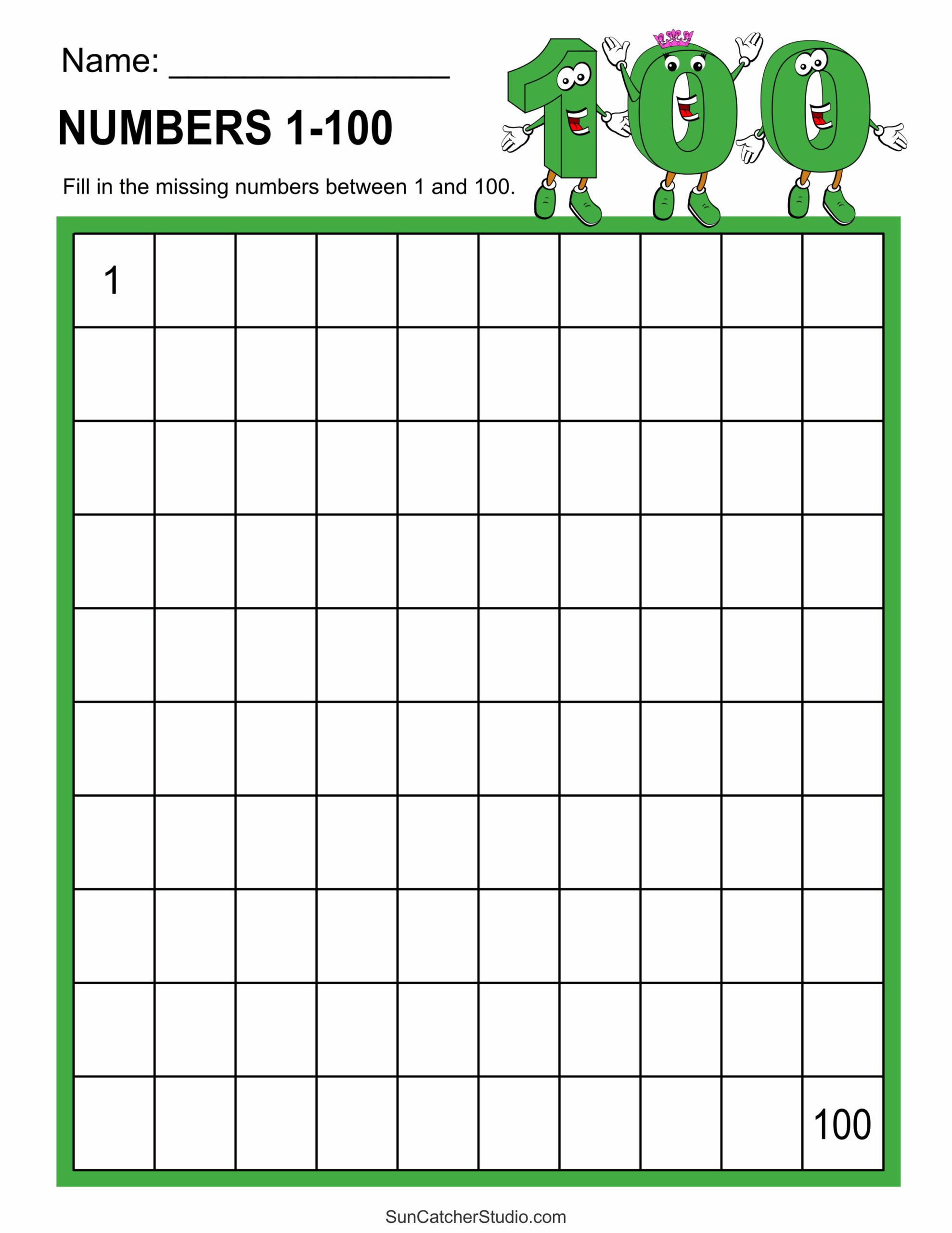 Free Printable Hundreds Charts Numbers 1 To 100 Free Printables Monograms Design Tools Patterns U0026 DIY Projects