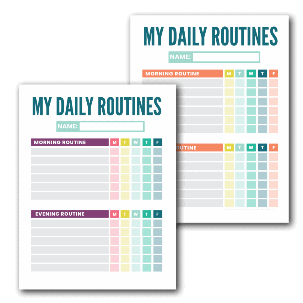 Free Printable Kid s Daily Routine Chart Template The 