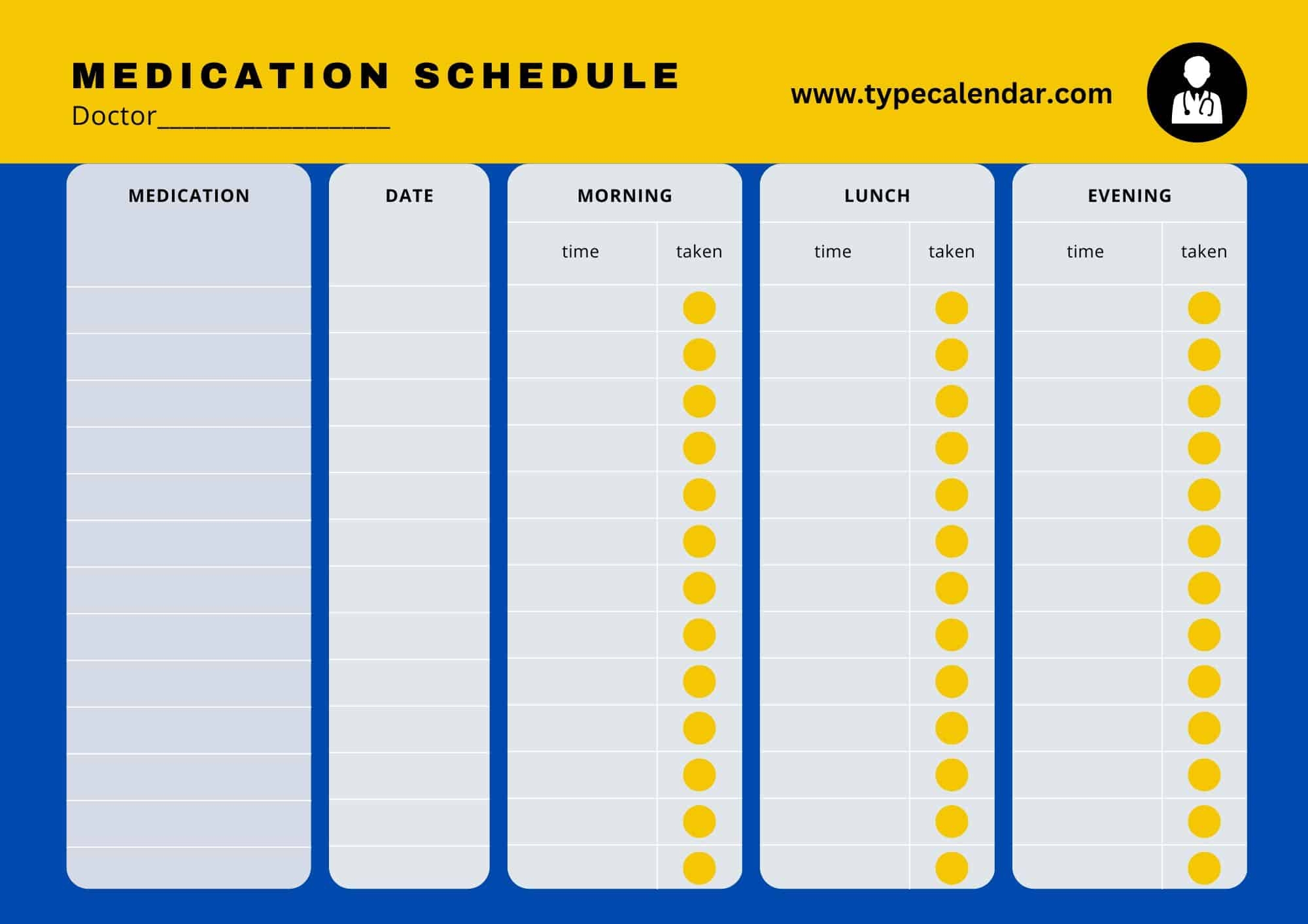 Medicine Chart Template
