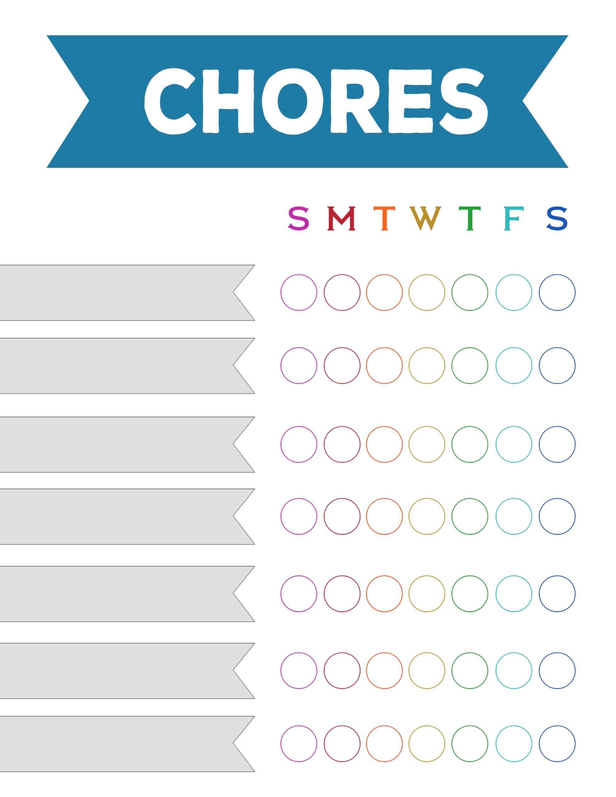 Daily Chore Chart Template
