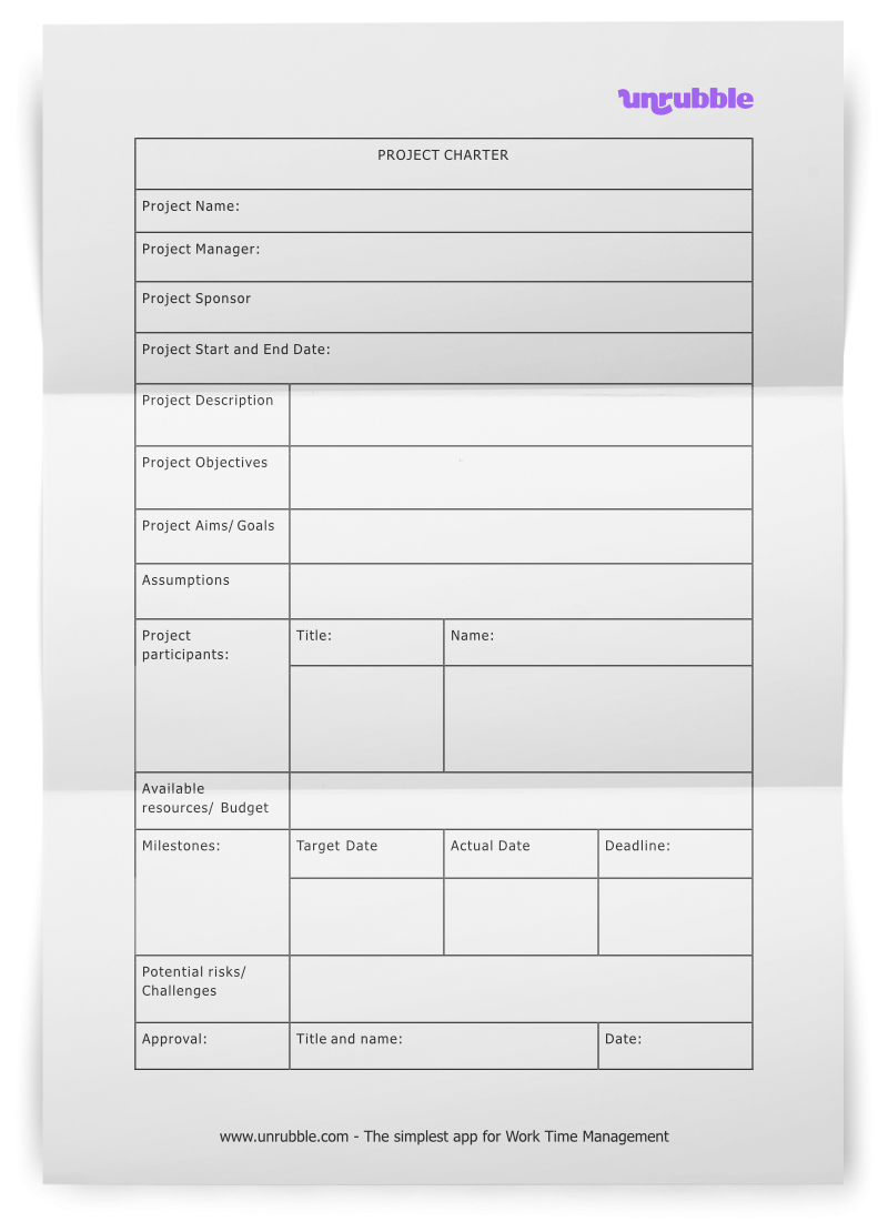 Free Project Charter Template A Must Have Unrubble Templates