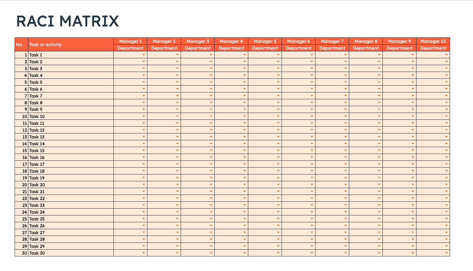 Free RACI Matrix Template For Excel Google Sheets PowerPoint Google Slides HubSpot