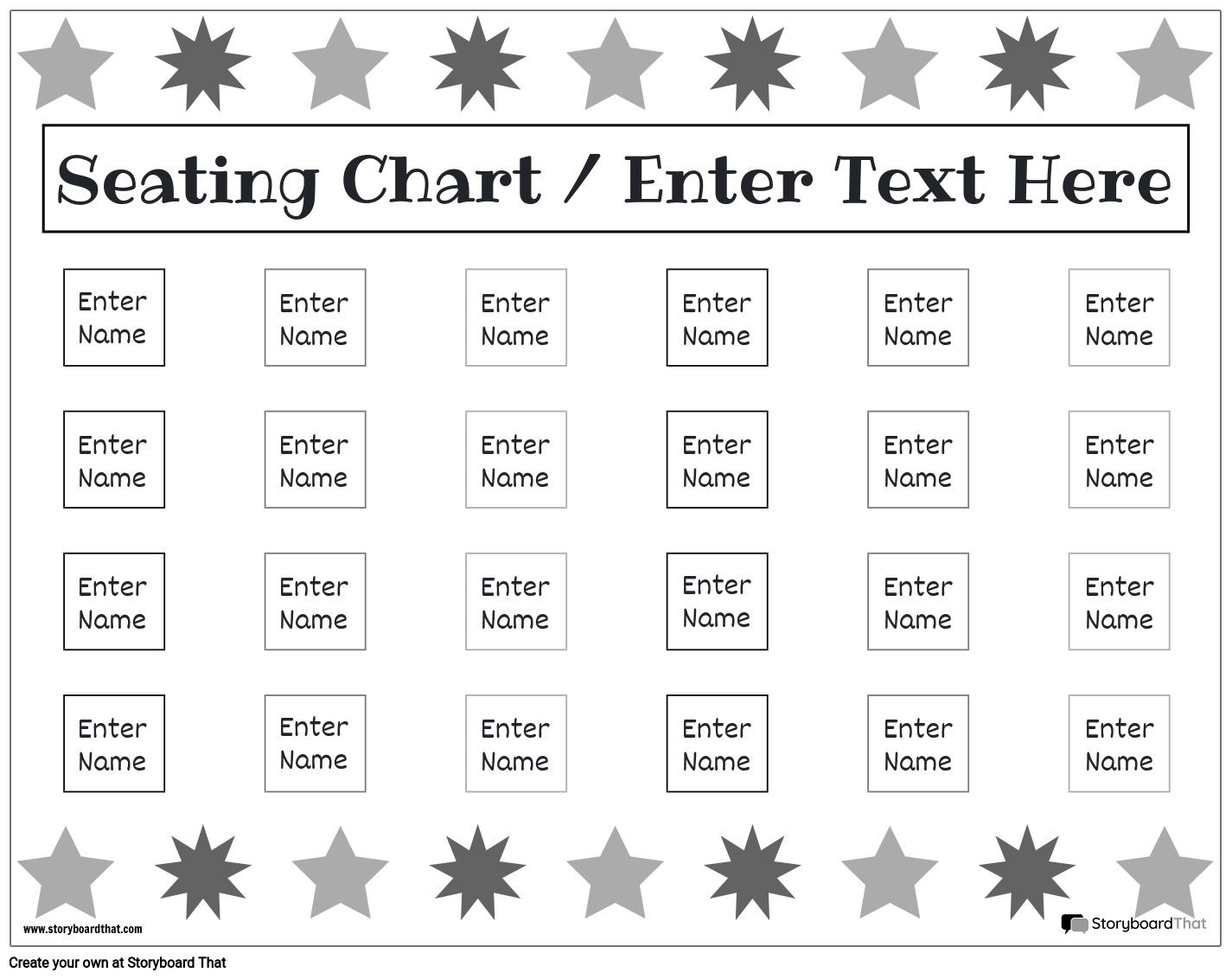 Seating Chart Printable Template