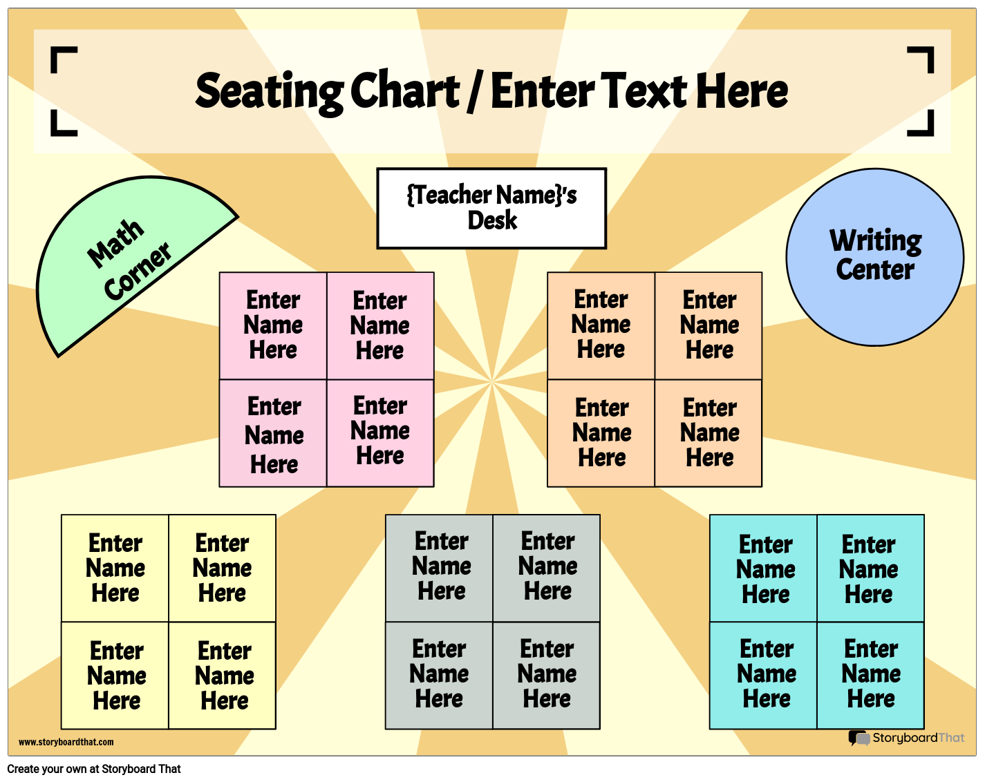 Seating Chart Diagram Template