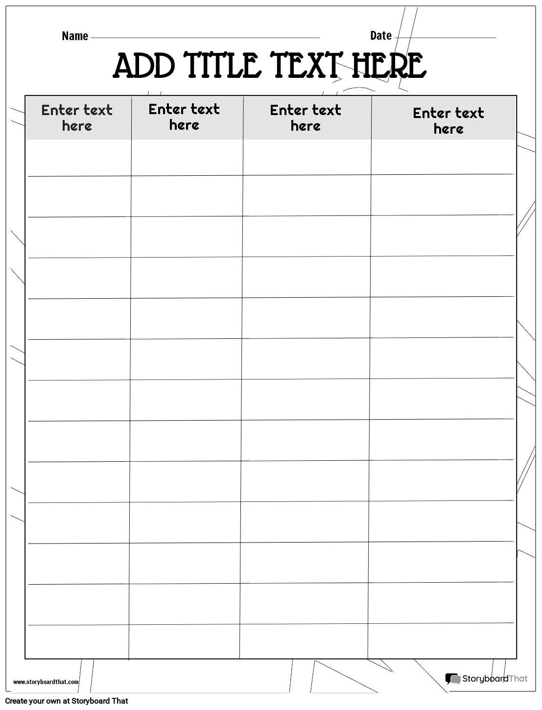 Free Table Maker Create Charts For Education Easily