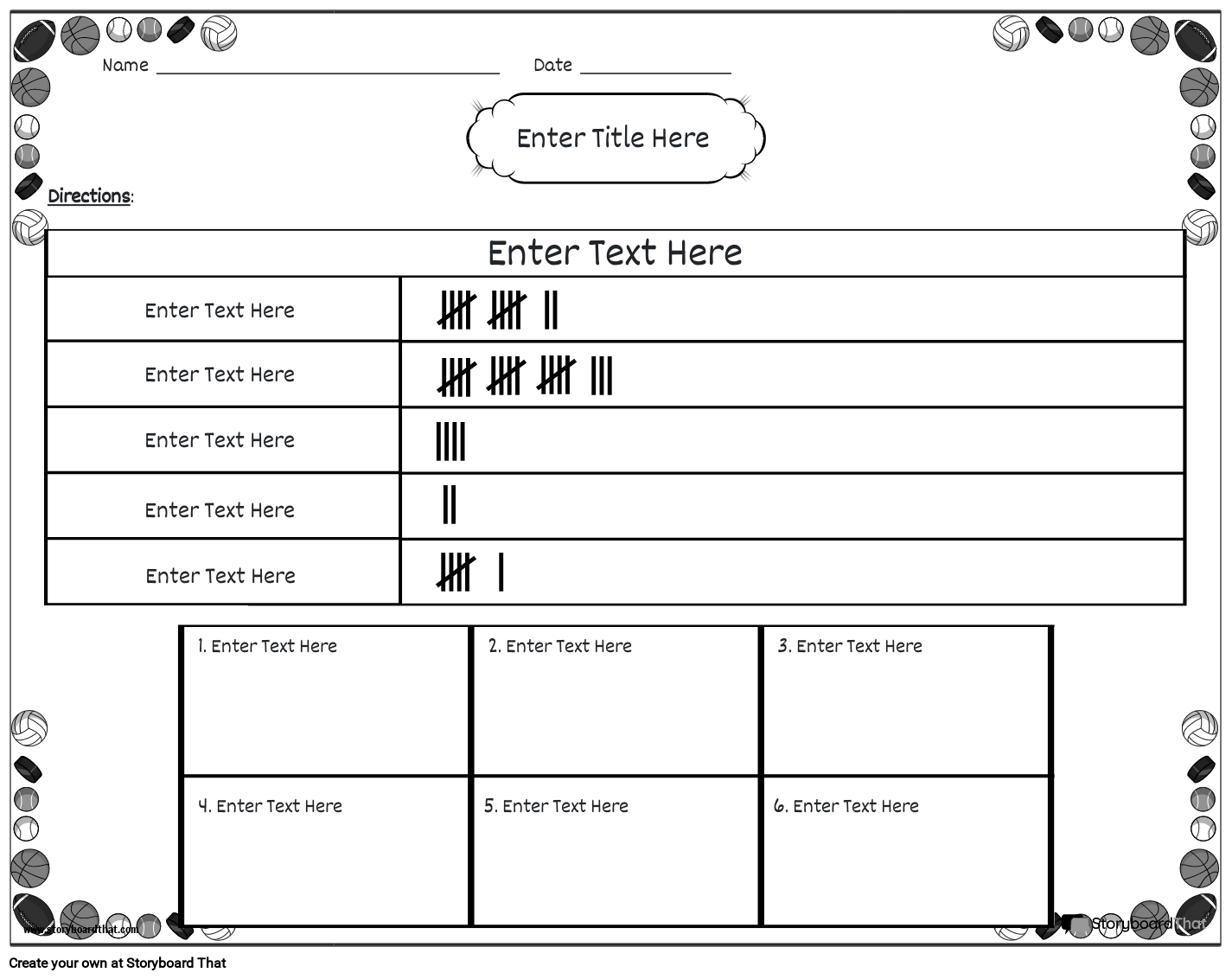 Free Printable Blank Tally Chart Template