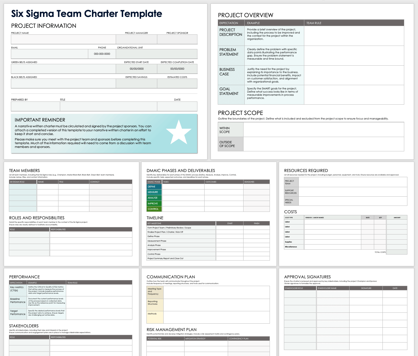 Free Team Charter Templates All Formats