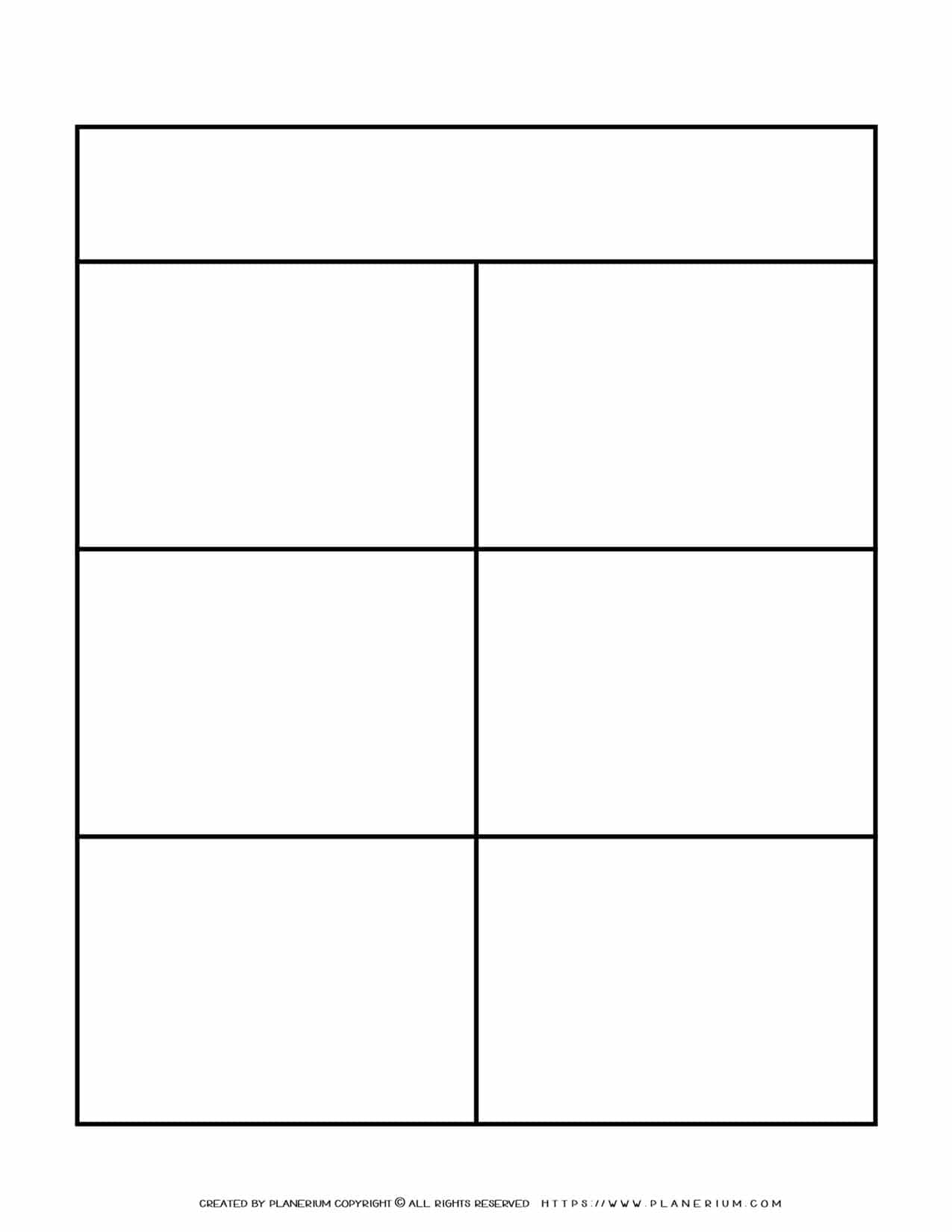 Graphic Organizer Templates Six Notes Chart Planerium
