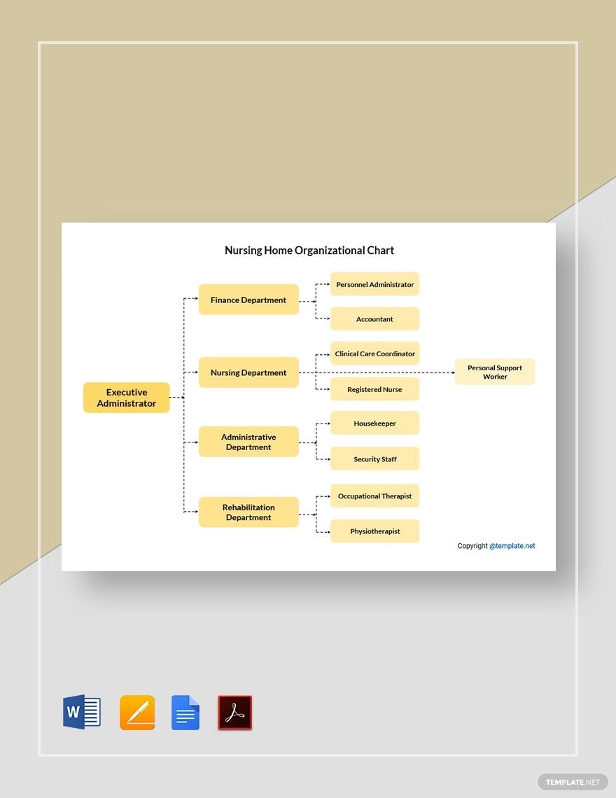 Home Care Agency Organization Chart Template In Word PDF Pages 