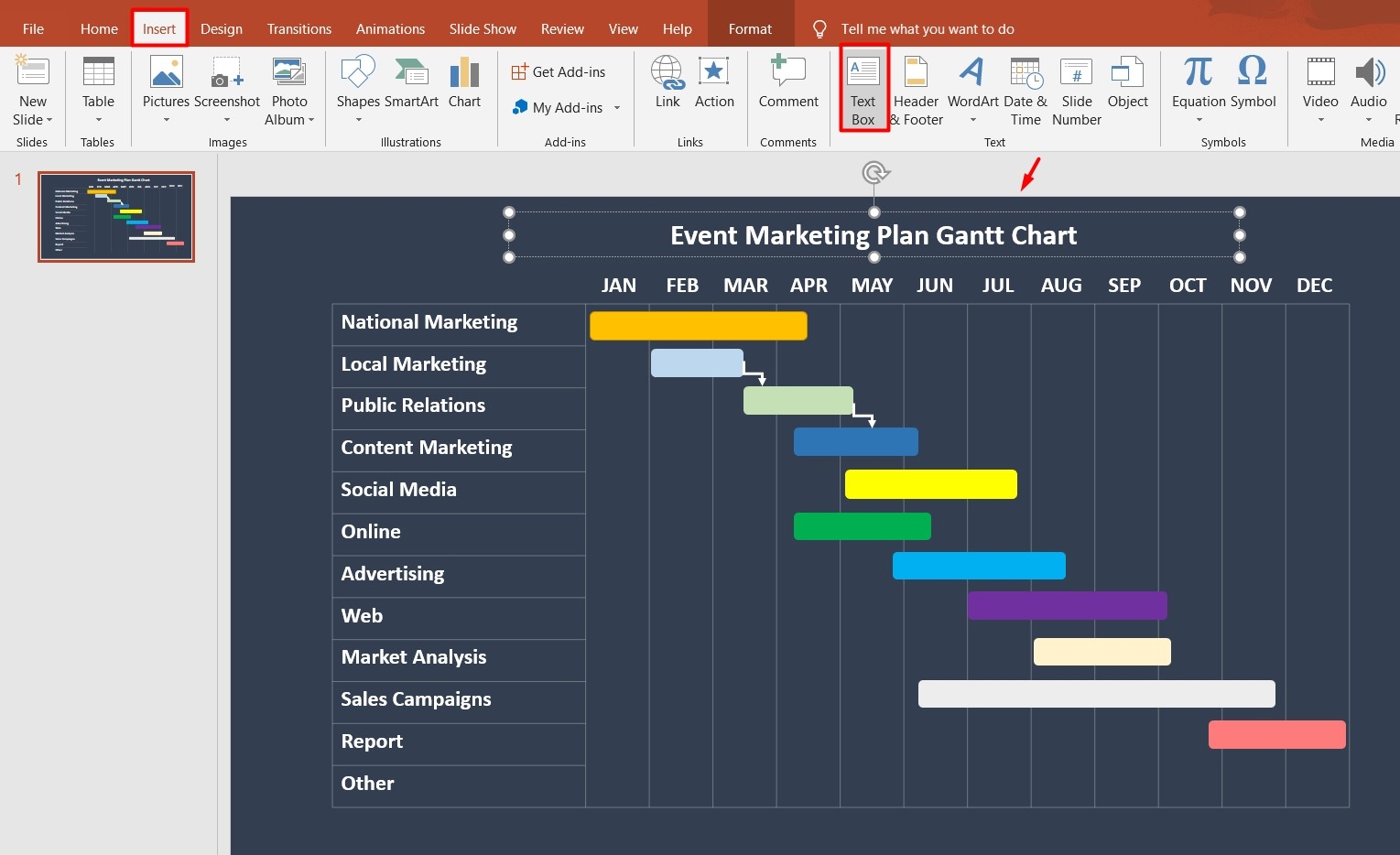 Gantt Chart In Powerpoint Template