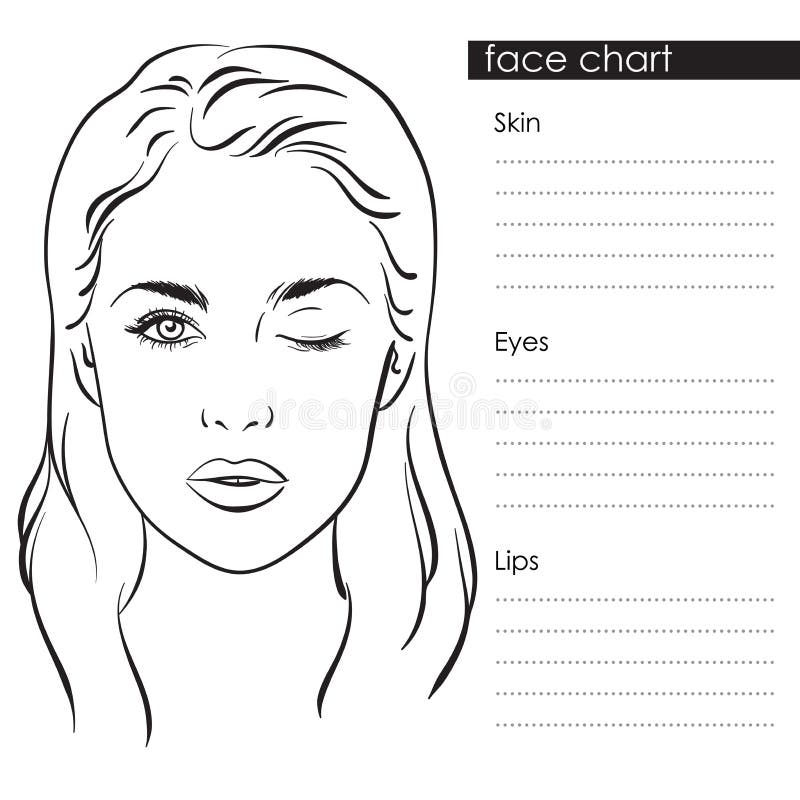 Makeup Face Chart Template