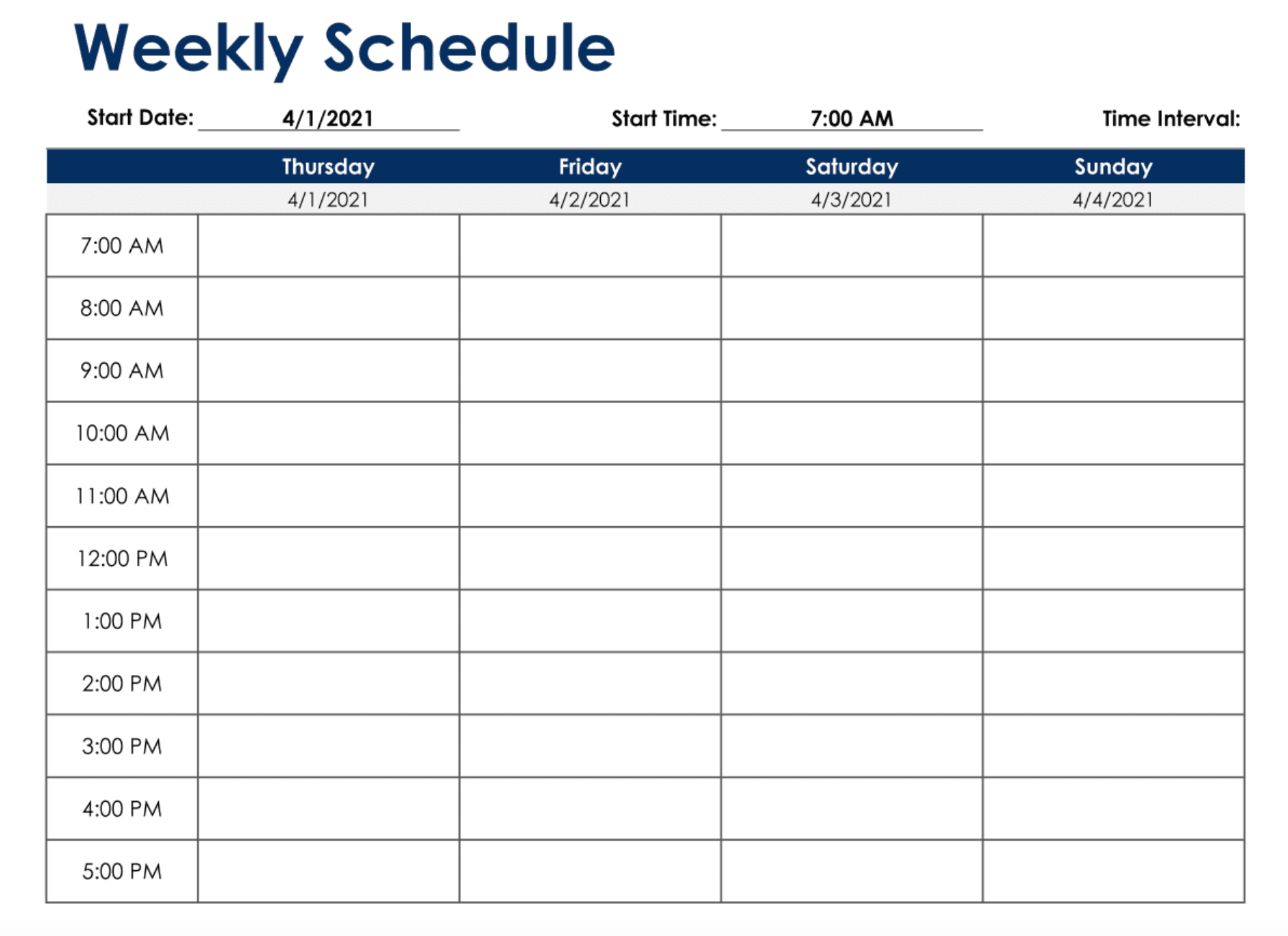 Time Chart Template
