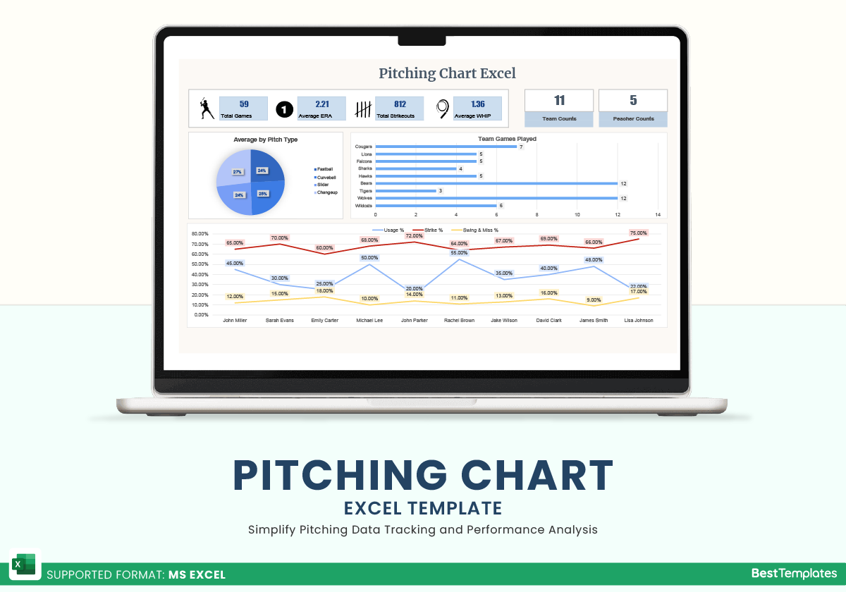 Baseball Pitching Charts Template