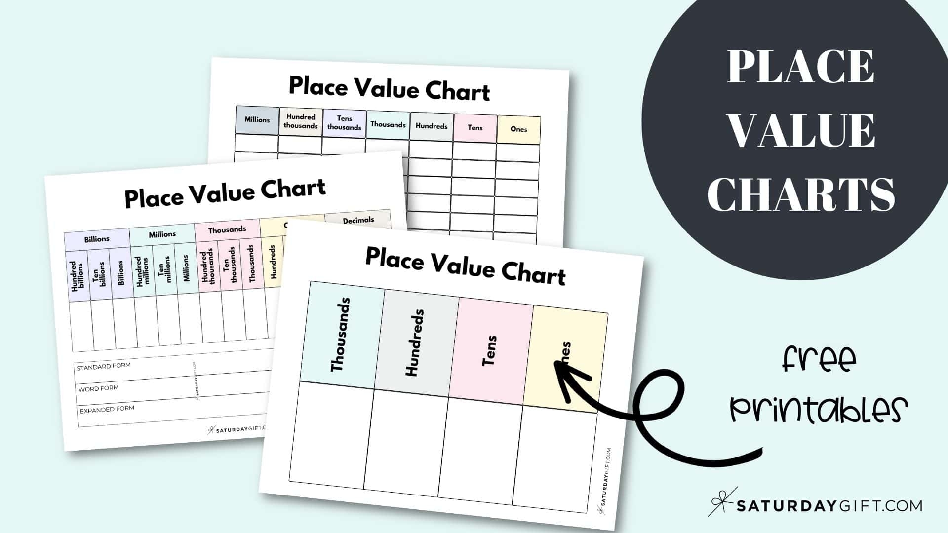 Free Printable Place Value Chart Template