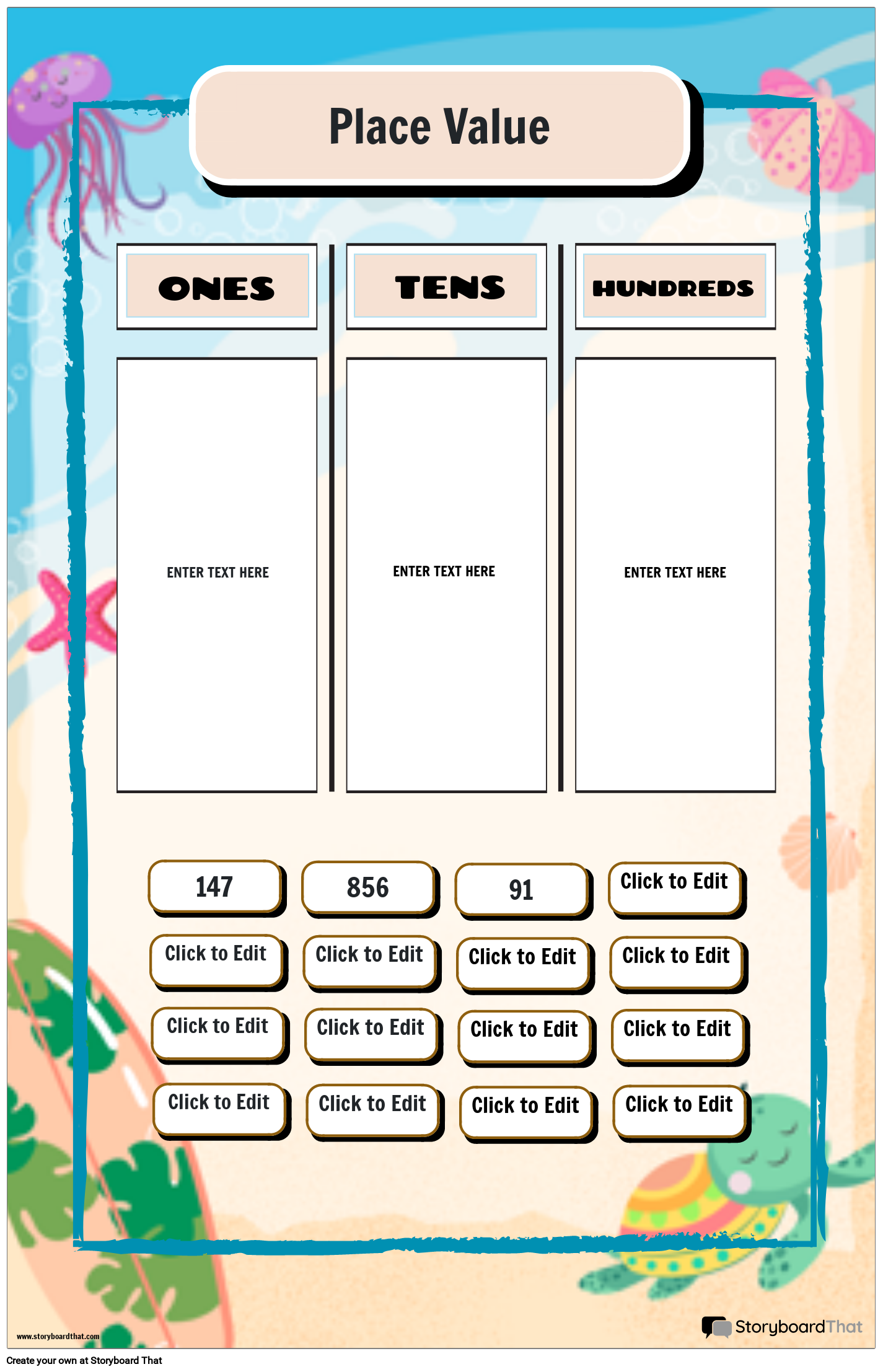 Place Value Charts U0026 Posters Create With Storyboard That