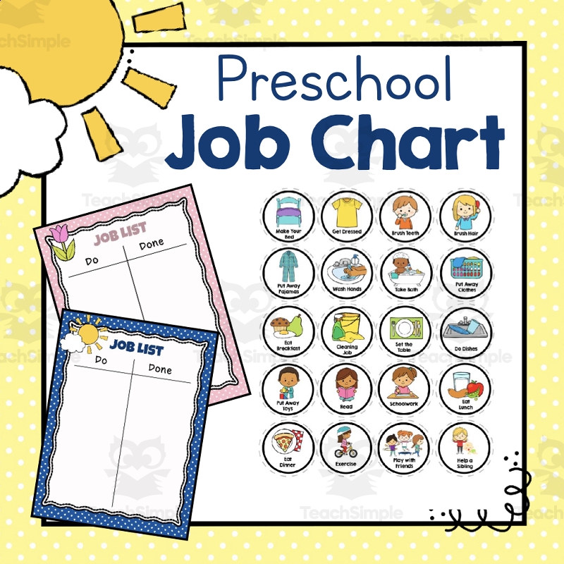Preschool Job Chart Free Printable