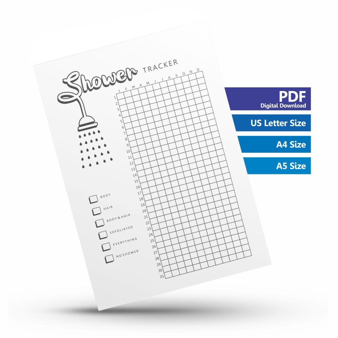 Blank Printable Shower Time Chart Free