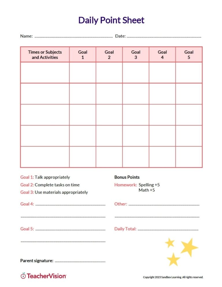 Printable Teacher Forms For The Classroom TeacherVision
