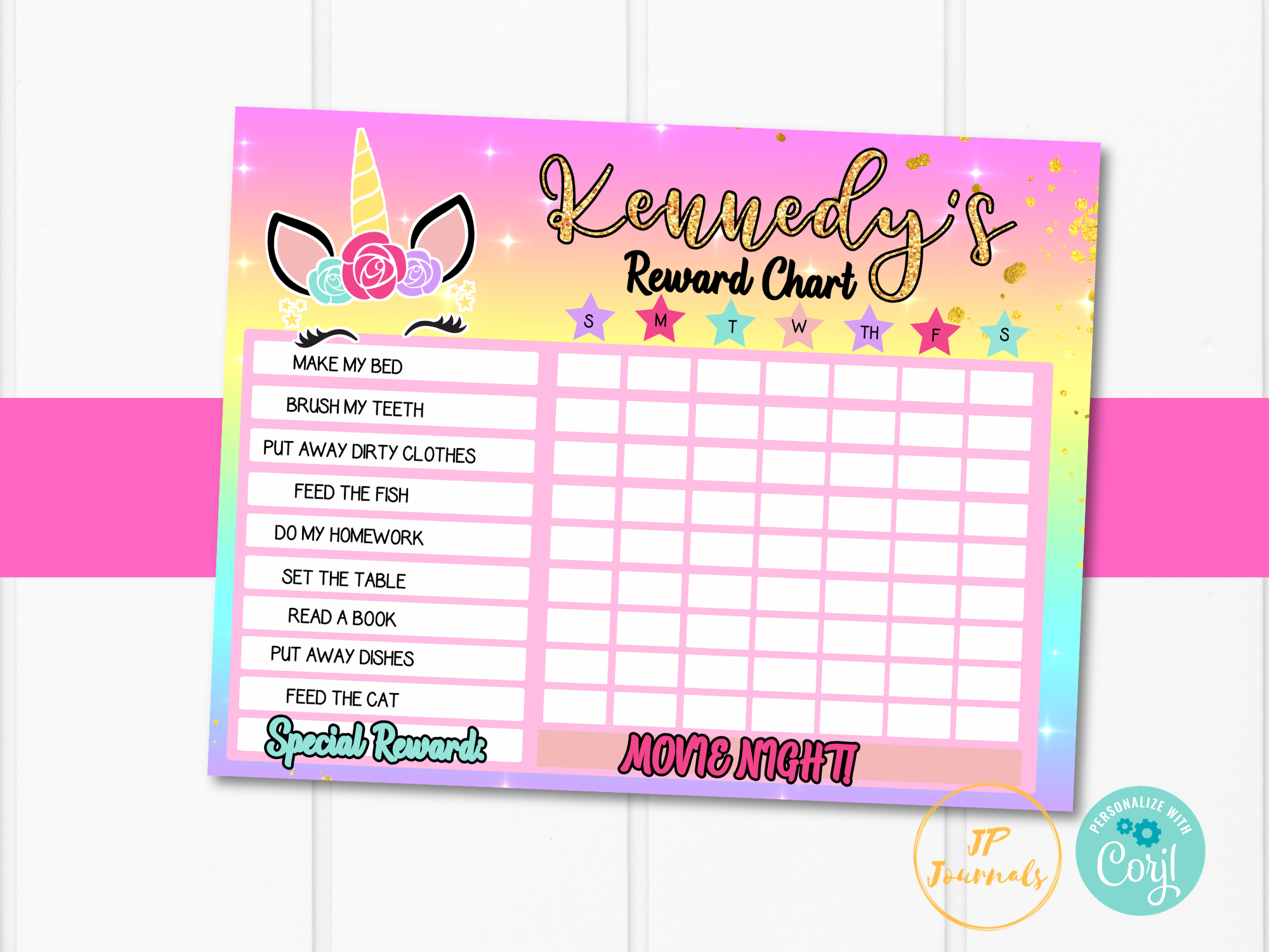 Reward Chart Template Editable
