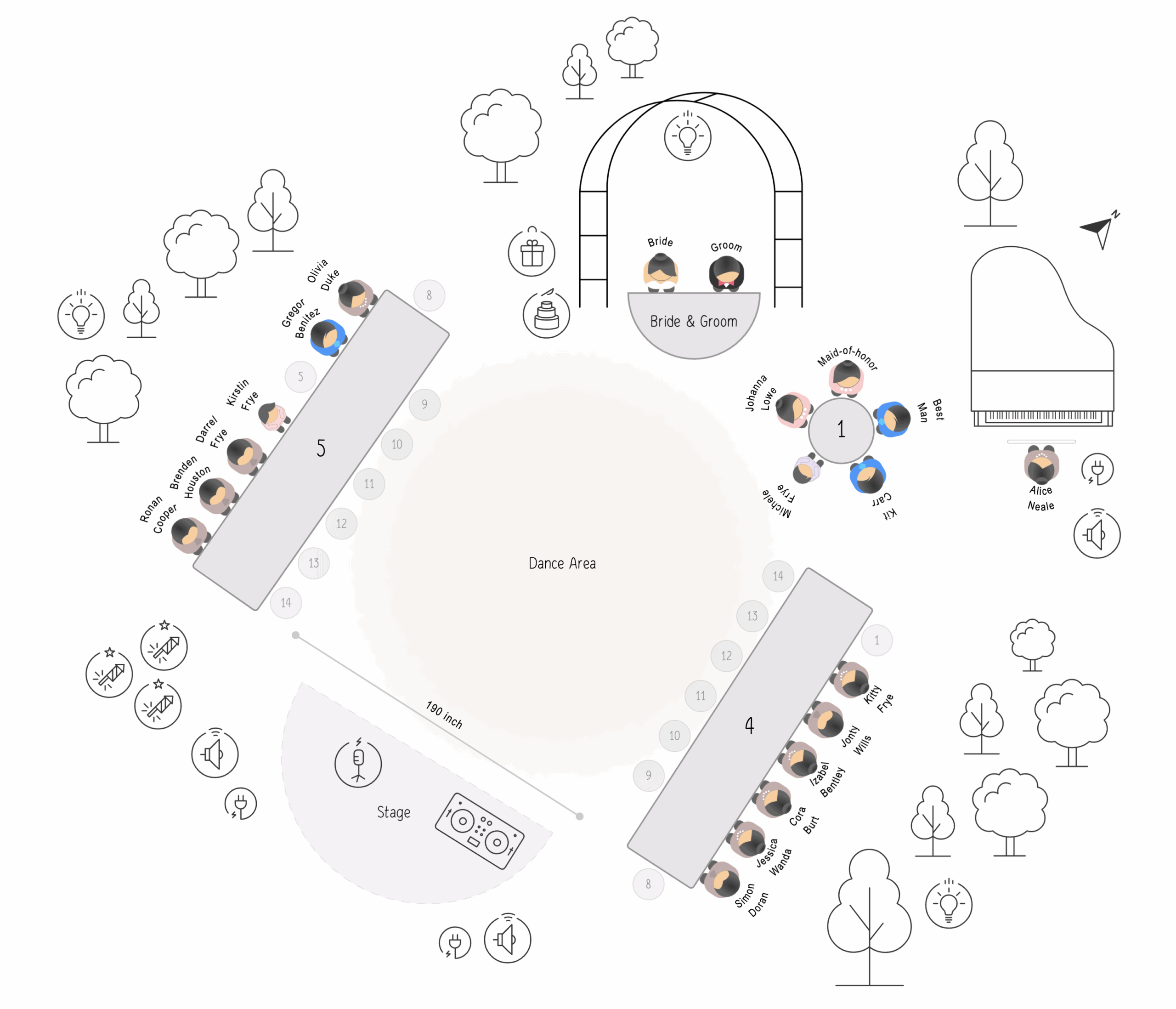 Printable Wedding Seating Chart Template