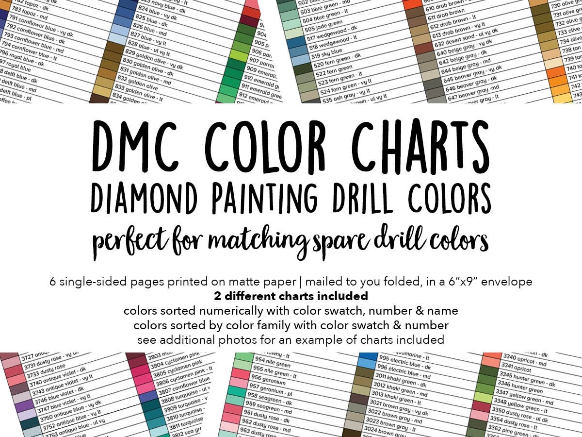 Free Printable Diamond Dotz Color Chart
