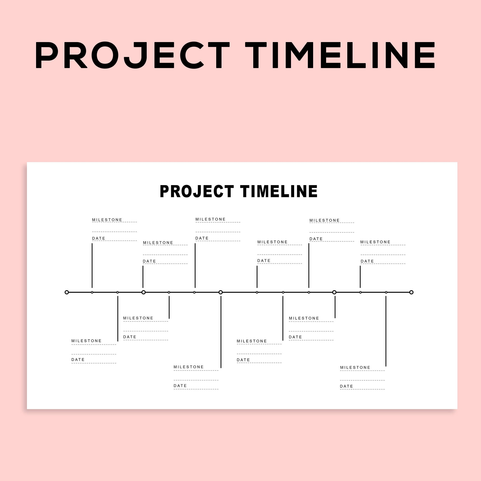 Project Management Milestone Timeline Charts And Project Planner