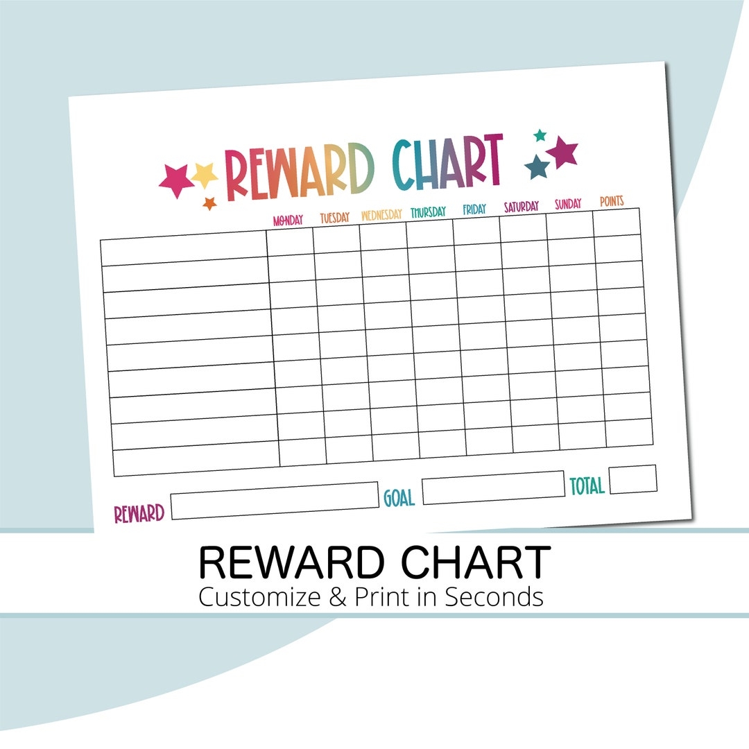 Free Printable Reward Chart Template