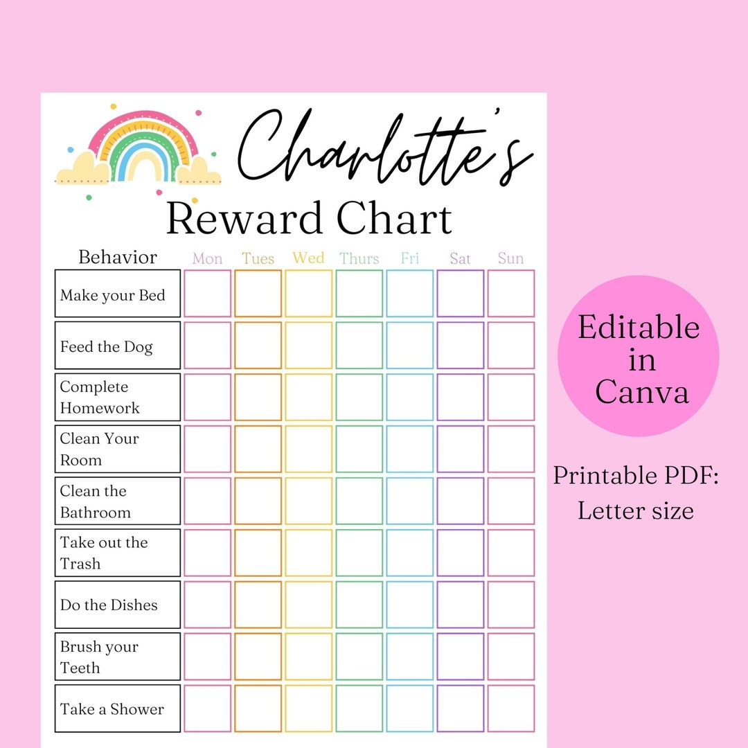 Free Printable Sticker Chart Template