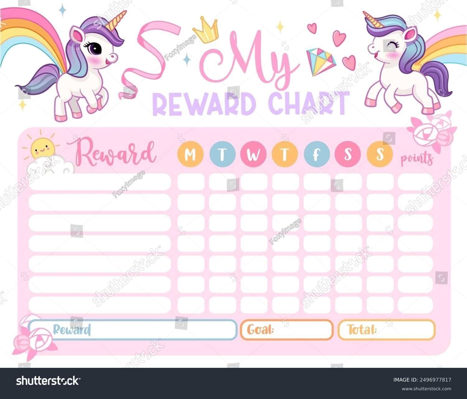 Free Printable Reward Chart Girl