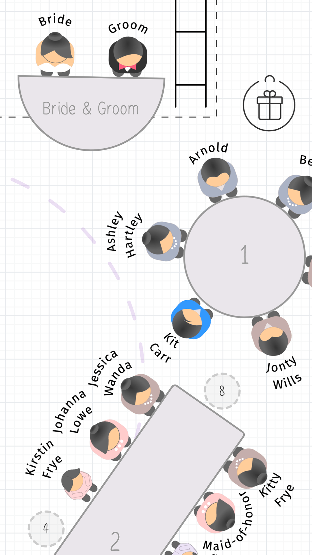 Reception Seating Chart Template