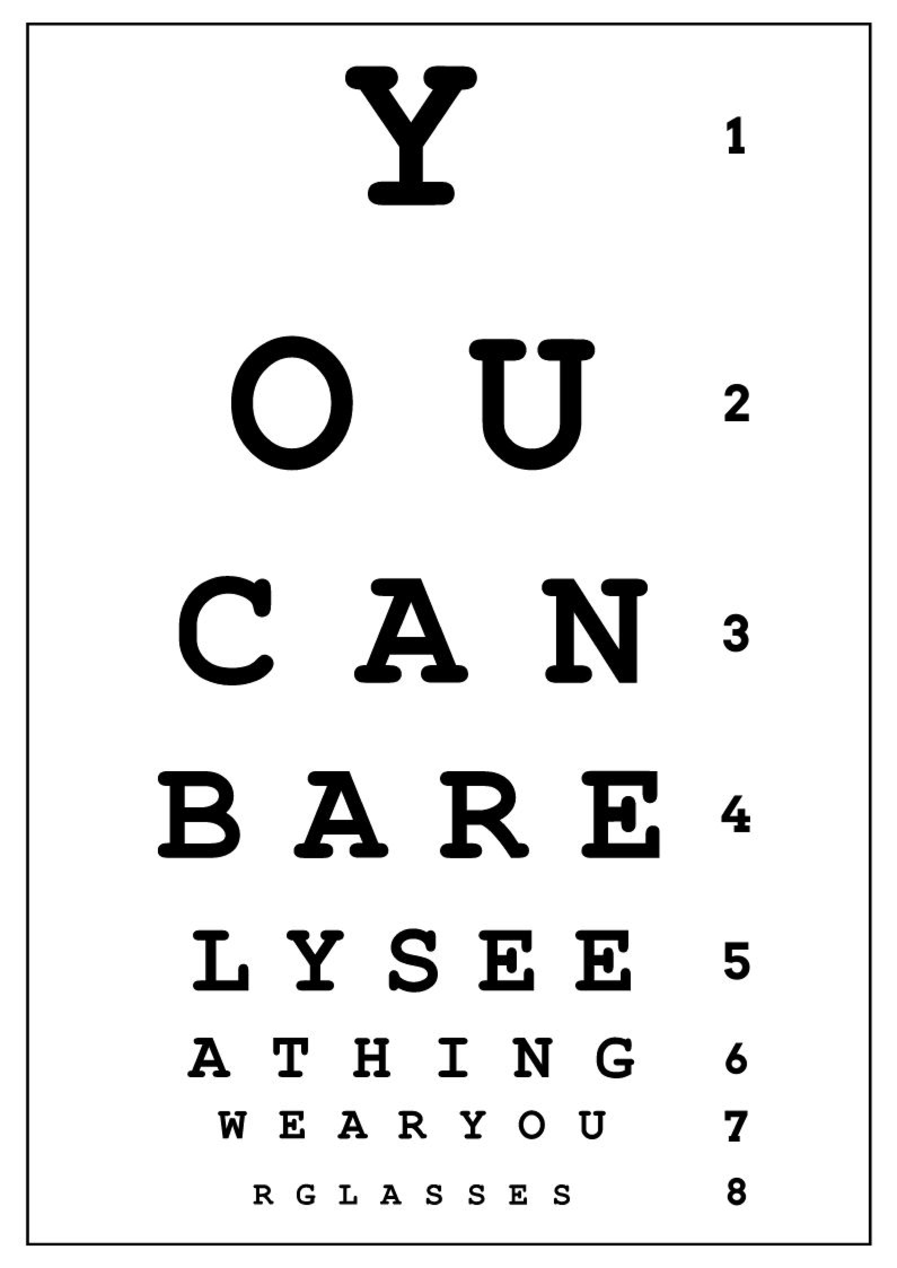 Snellen Eye Chart In Illustrator PDF Download Template