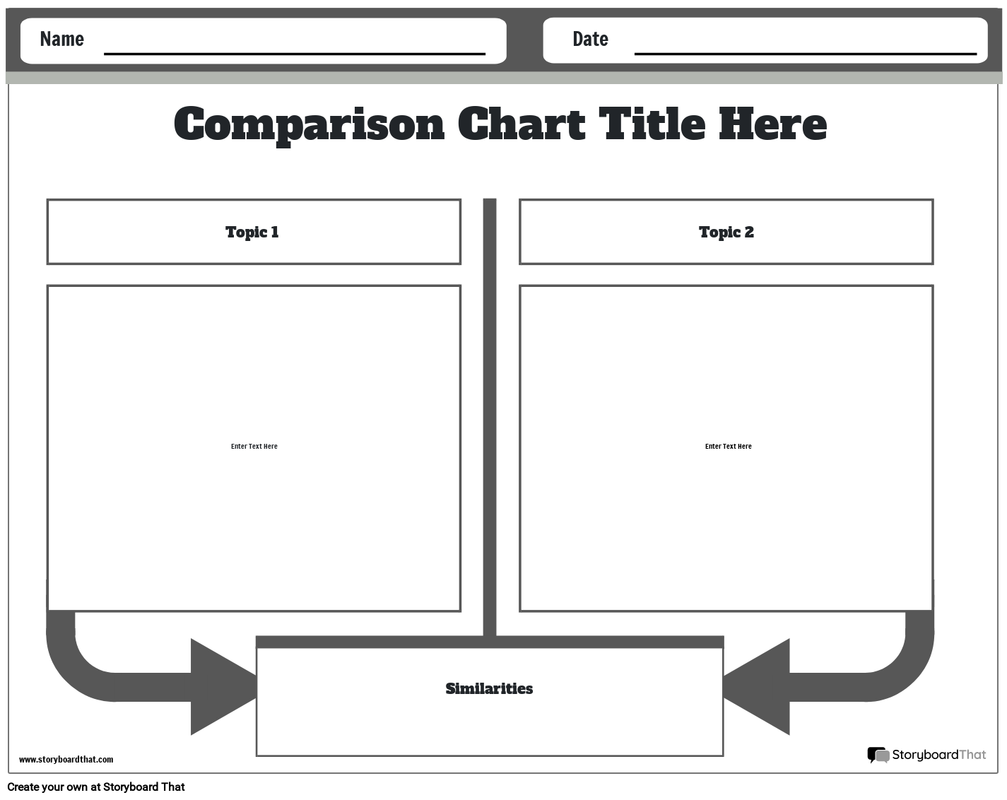 Storyboard That Free Comparison Chart Templates For 2025