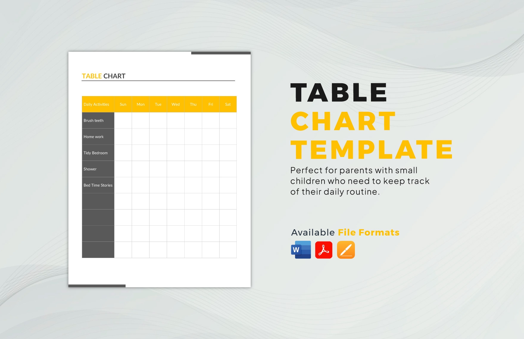 Table Charts Template