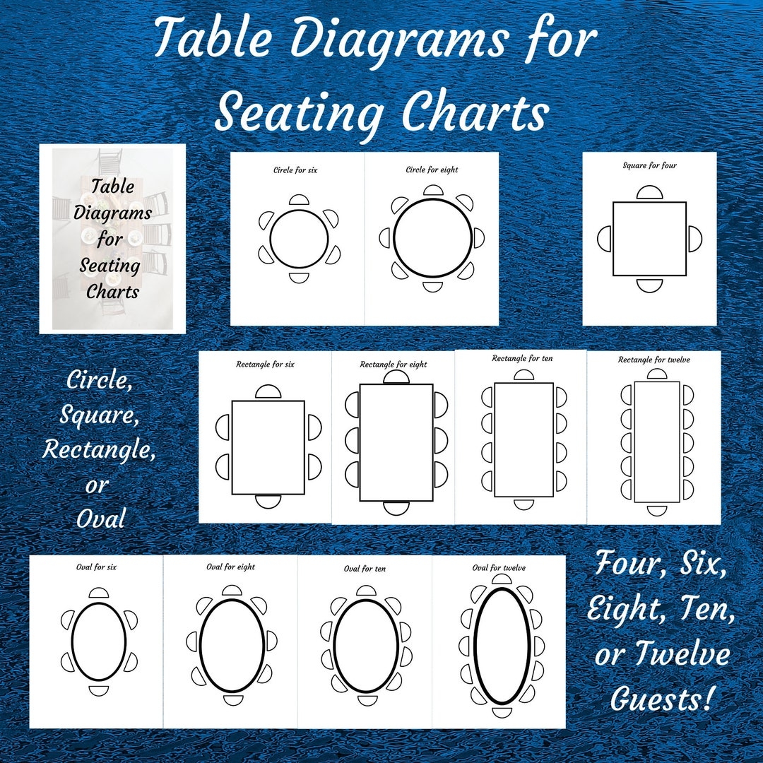 Rectangular Table Seating Chart Template