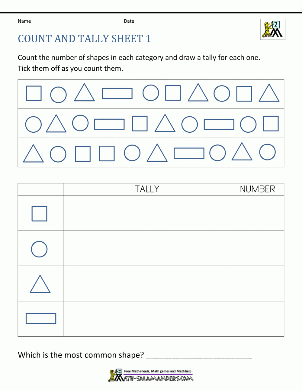 Free Printable Blank Tally Chart Maker