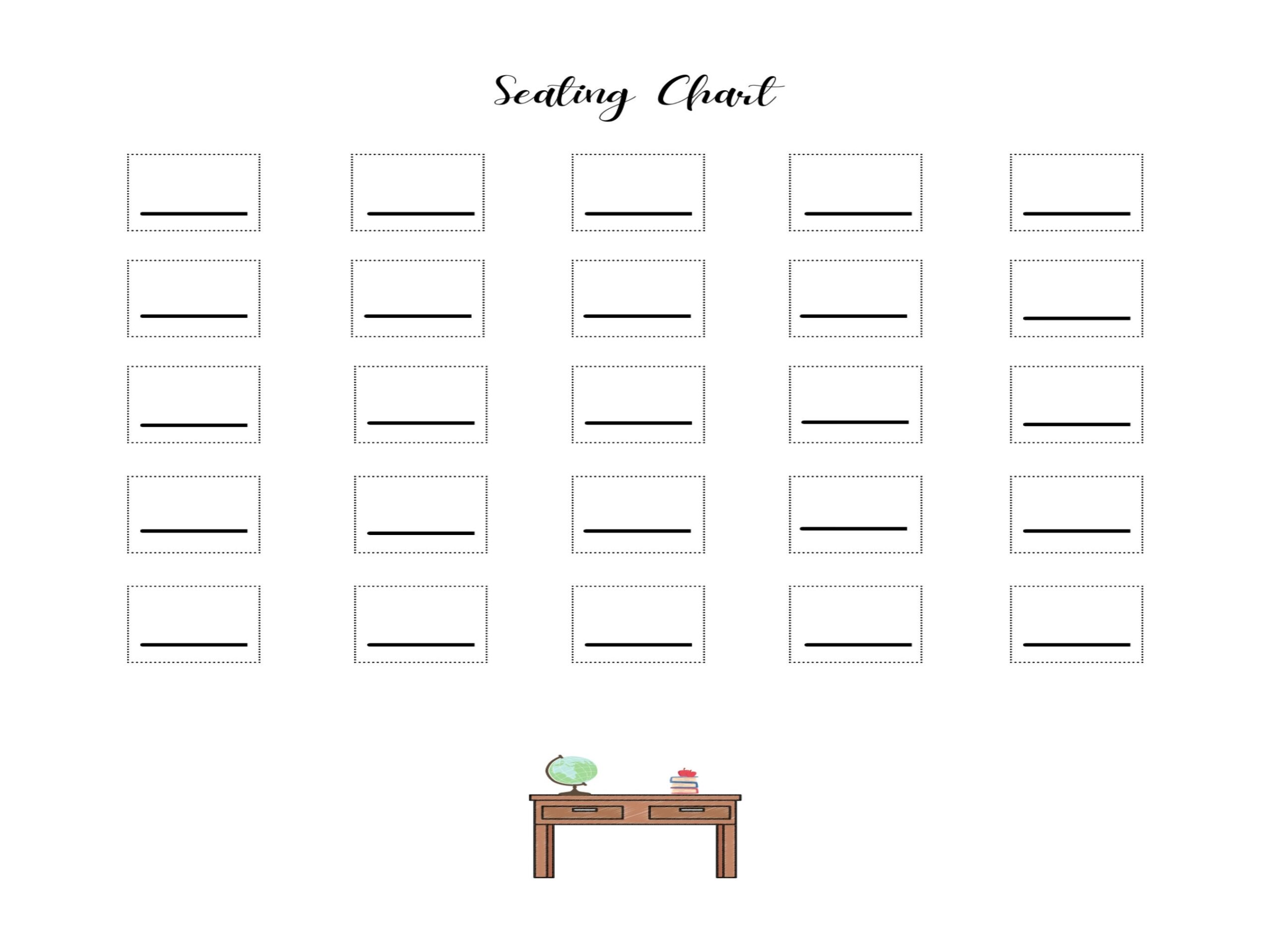 Teacher s Classroom Seating Chart Printable PDF