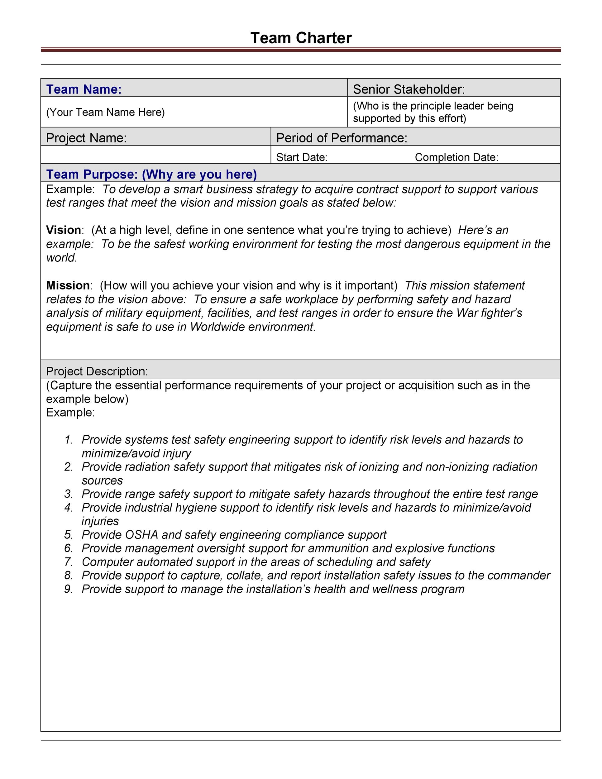 Group Charter Template