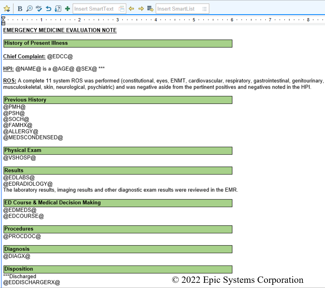 Template Epic Charting Cheat Sheet