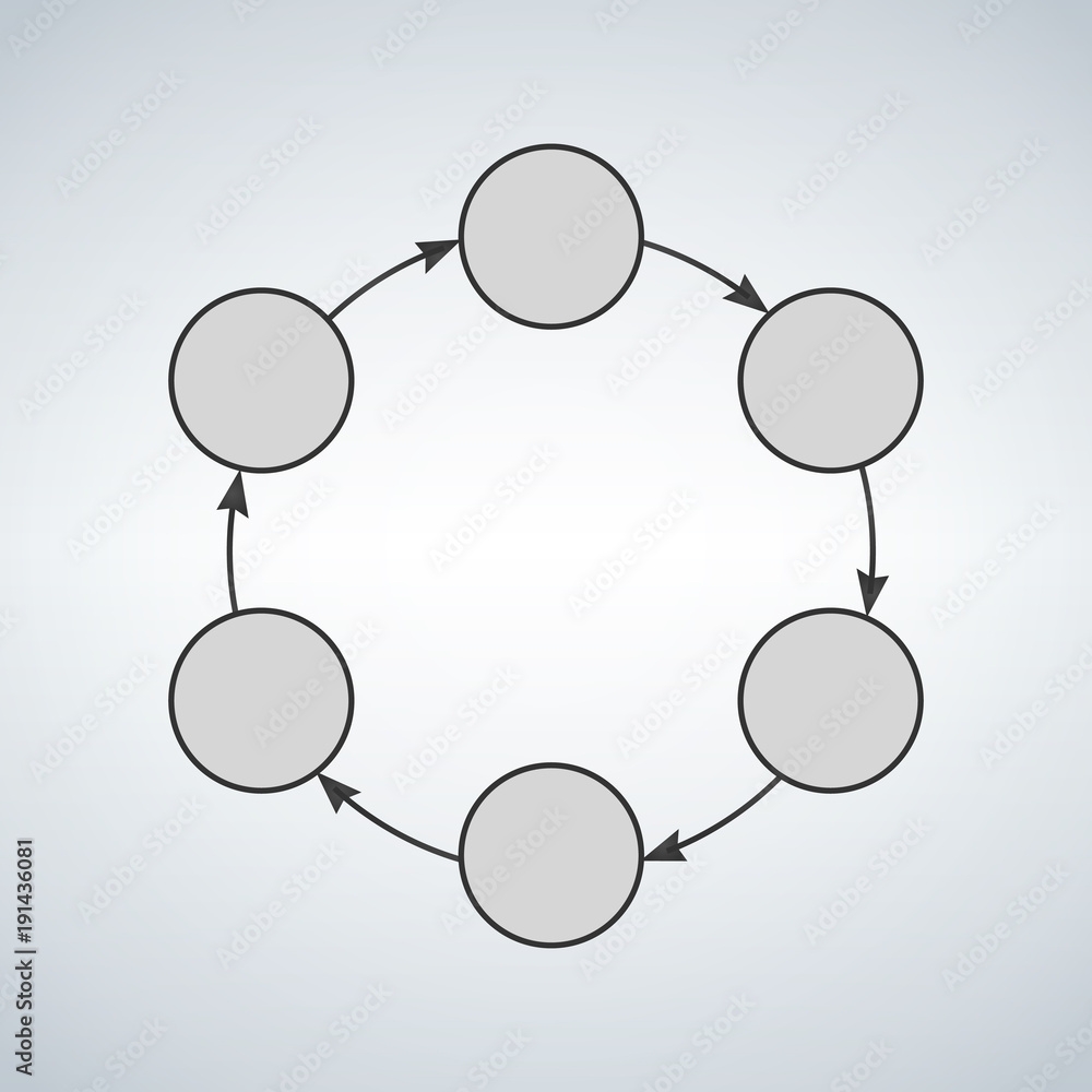 Vector Circle Infographic Template For Cycle Diagram Graph Presentation And Round Chart Business Concept With 6 Options Parts Steps Or Processes Stock Vector Adobe Stock