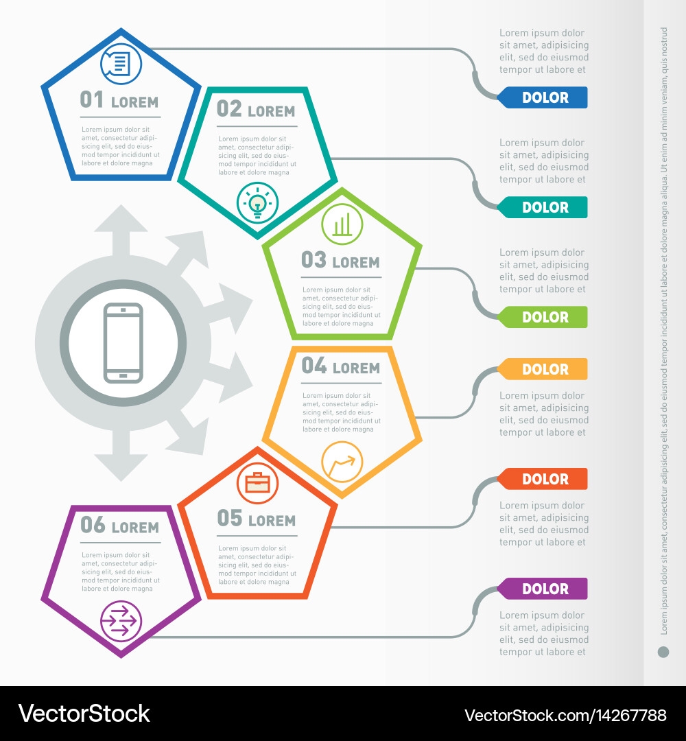 Web Template Of A Chart Diagram Or Presentation Vector Image